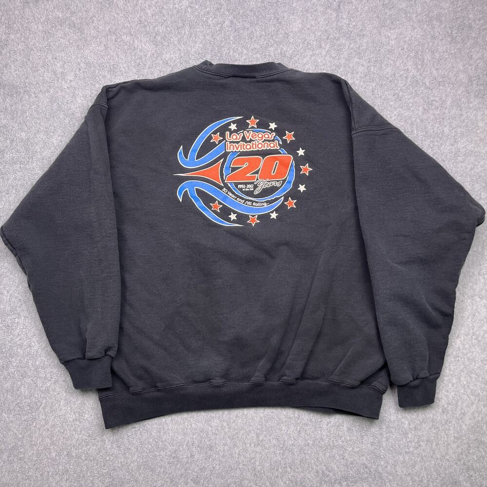 hanes las vegas invitational 20th year sweatshirt black long sleeve mens large